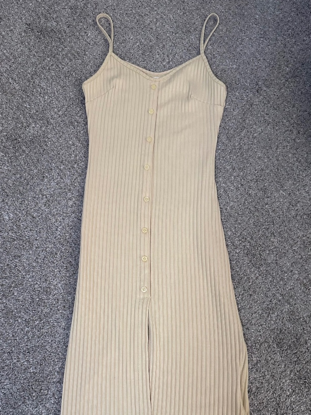 Womens Size Small Tannish/Yellow Spaghetti Strap Dress